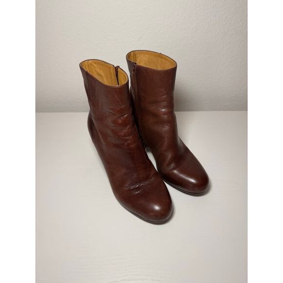 Maison Margiela Womens Brown Ankle Heel Boot Leather Size 36 Made in Italy - Picture 2 of 8